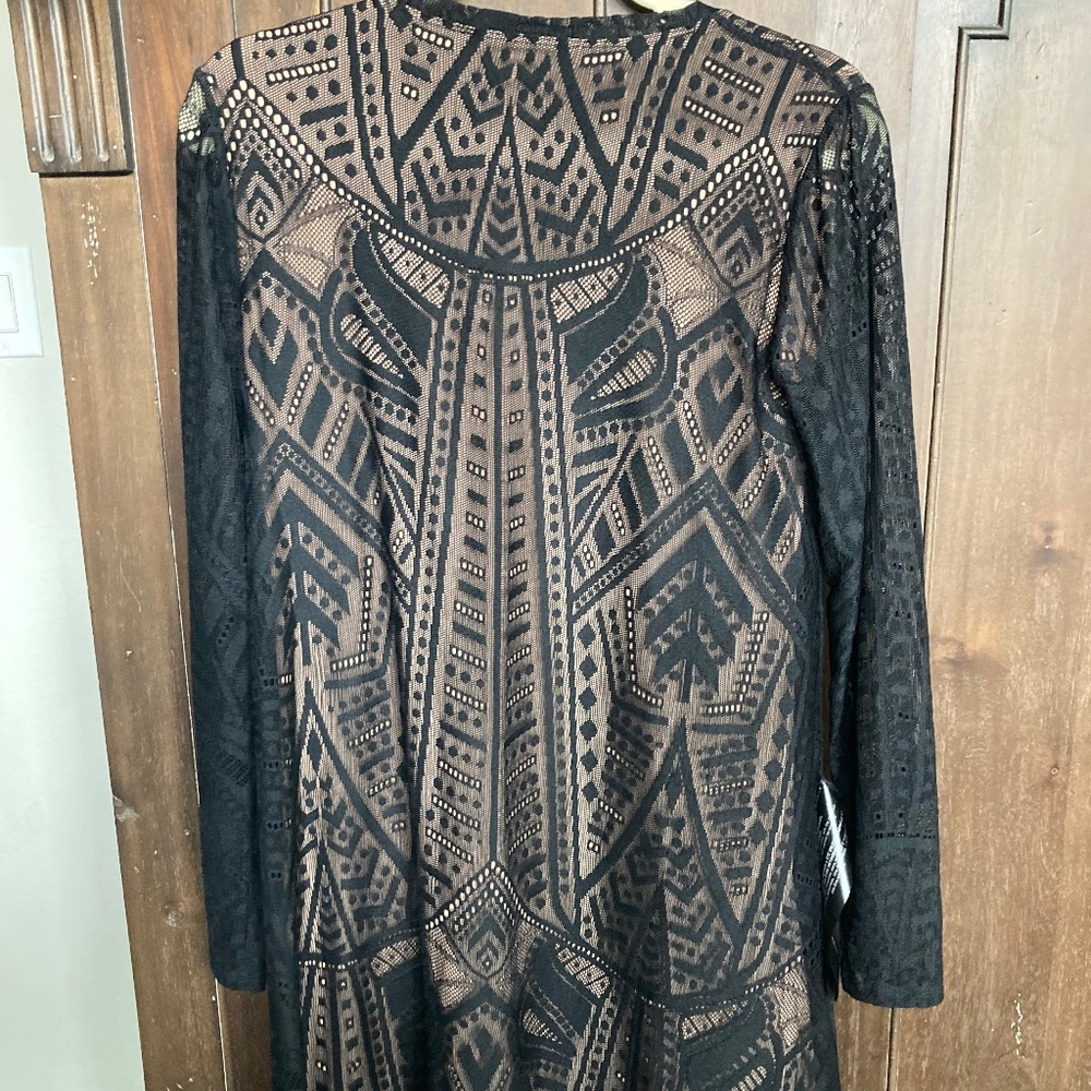 BCBG maternity dress black and nude NWT
